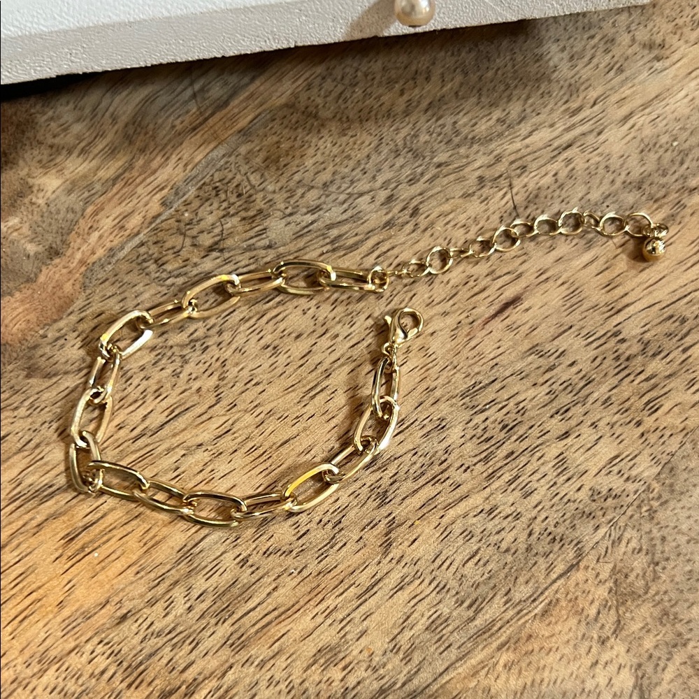 Elegant Gold Tone Link Chain kids Bracelet